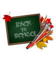 welcome back to school background school items vector image