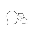 fever check line icon on white background vector image vector image