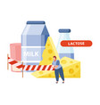 lactose intolerance concept vector image vector image