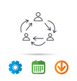 teamwork icon office working process sign vector image