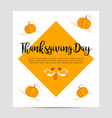 thanksgiving autumn fall background with pumpkins vector image vector image