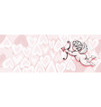 cupid with an arrow on a pink background vector image vector image