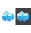 emblem with mountains banner for t-shirt prints vector image vector image