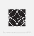geometric simple shape in grunge retro style vector image vector image
