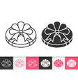 gift simple black line icon vector image vector image