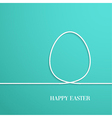 happy easter card with paper egg vector image vector image