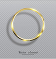 shining golden ring abstract gold glowing round vector image vector image