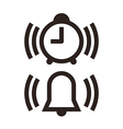 clock and alarm icon vector image