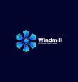 logo windmill gradient colorful style vector image vector image