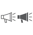 loudspeaker line and glyph icon contact us vector image