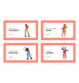 people singing in karaoke club concept landing vector image