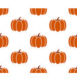 seamless pumpkin background isolated on white vector image