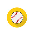baseball line art icon on white background vector image
