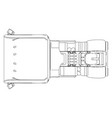 modern cargo truck isolated on grey background vector image vector image