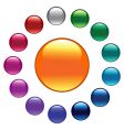 palette color buttons vector image