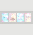 posters or frame cover with holographic texture vector image
