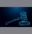 abstract hammer judge form lines and triangles vector image vector image