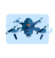 drone copter in flight vector image