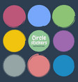 grunge circle set round design elements vector image vector image