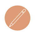pencil supply block and line icon vector image vector image