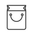 shopping bag thin line icon vector image vector image