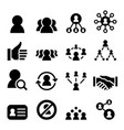 social network icon set vector image