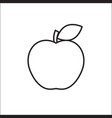 line apple icon isolated on white background vector image