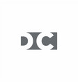 dc logo monogram with negative space style design vector image