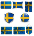 original and simple sweden flag isolated vector image vector image