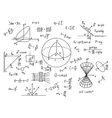 hand drawn physics formulas science knowledge vector image
