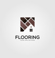 minimalist home flooring logo template vector image