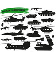 signs military equipment and devices vector image