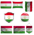 tajikistan flag isolated national vector image vector image