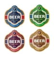 green beer bottle label template vector image