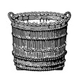 vintage engraving a basket vector image