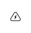 attention electricity isolated symbol on white vector image