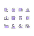 business startup - modern line design style icons vector image vector image