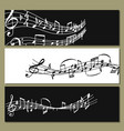 notes music melody colorful musician banner vector image