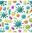 seamless pattern with bacteria and viruses design vector image