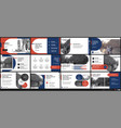 geometric red and blue presentation element vector image