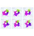 circle chart designs modern infographic vector image