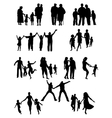family silhouettes vector image