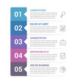 infographic template with 5 steps vector image vector image
