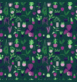 seamless pattern with house plants vector image vector image