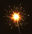 sparkler new year vector image