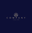 golden logo on which an abstract image vector image