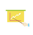 growing graph icon vector image