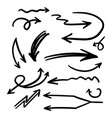 grunge sketch handmade watercolor doodle arrow vector image