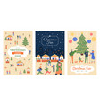 holiday market flyer christmas fair posters vector image vector image