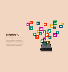 Mobile internet concept Royalty Free Vector Image